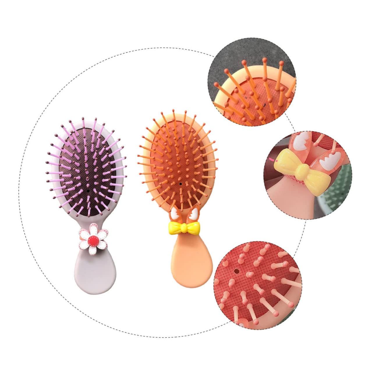 Mini Hair Brush for Women, Men and Kids-Small Travel Size Hair Brush for Purse, Pocket, backpack-Mini Detangler -2pcs โ image 3