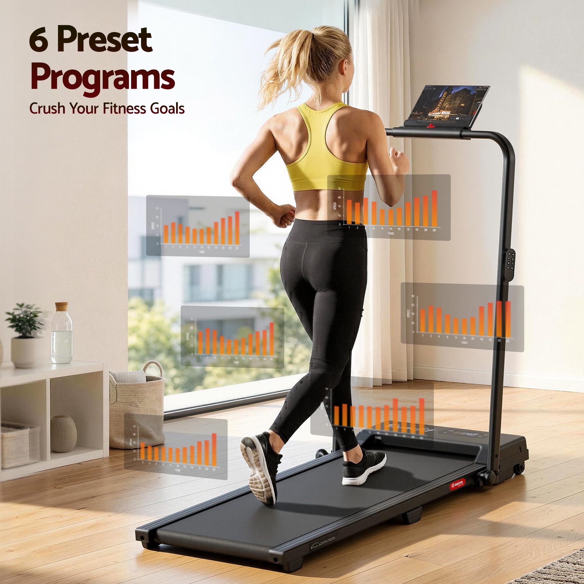 Everfit 3 in 1 Walking Pad Treadmill 12% Incline Under Desk Foldable Treadmills for Home Gym With 38cm Wide Belt APP Control — image 6