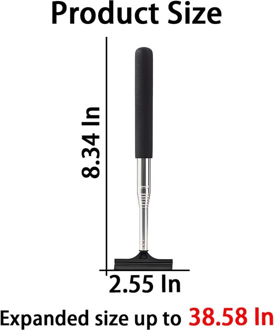 Rearview Mirror Wiper Blades - 2-Piece Set - Telescopic Rearview Mirror Wiper Blades - Portable Wiper Blades - Telescopic up to 98cm - Portable Cleaning Tool — image 6