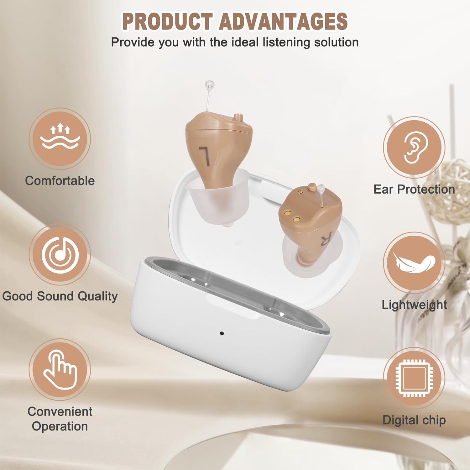 Rechargeable Hearing Aids for Seniors Adults, In Ear Hearing Aid Not Amplifier, Hearing Aides for Hard Severe Hearing Loss โ image 3