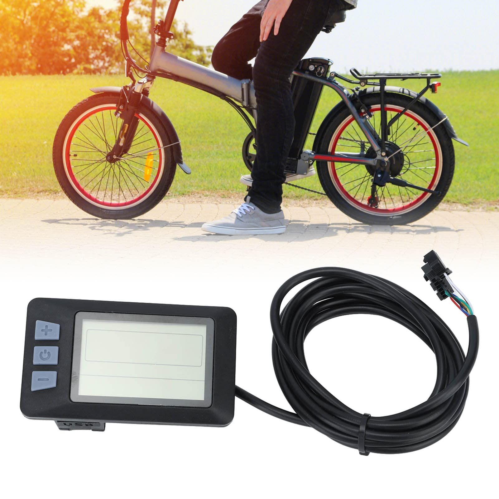Electric Bike LCD Display, Multi Function Bicycle Speedometer Odometer Waterproof Bike Display Meter Control Panel — image 4