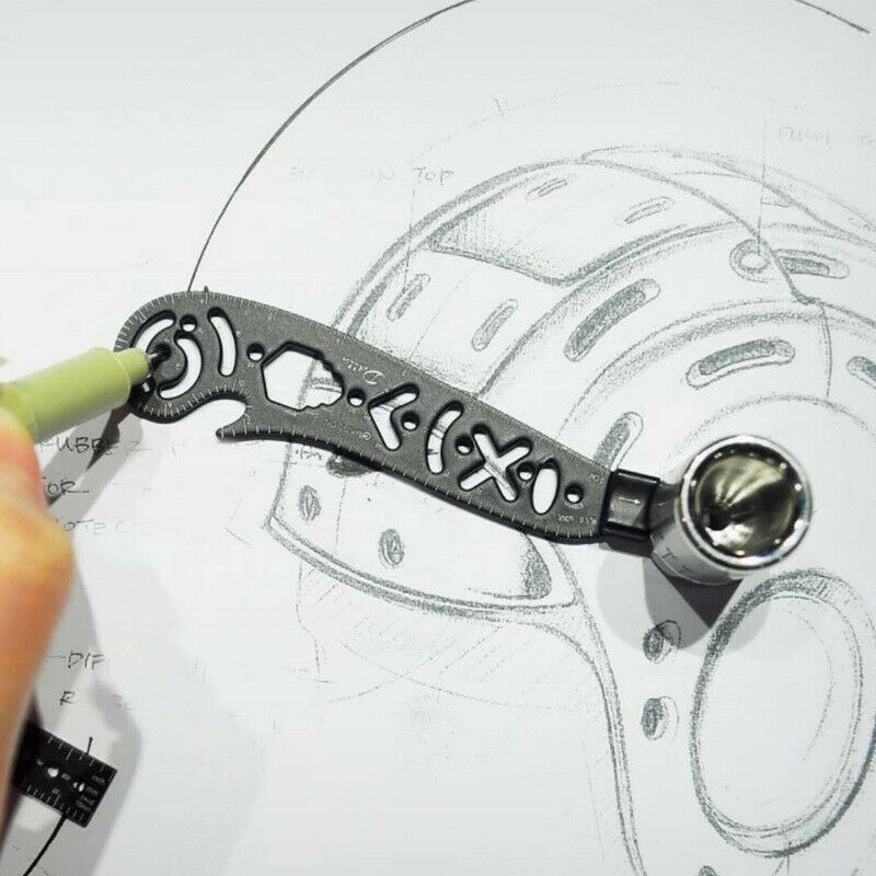 Multifunction Drawing Tool All in One Versatile Drawing Architect Scale Ruler Mini Compass Protractor Combo — image 5