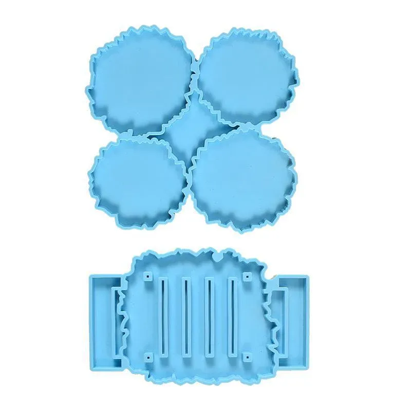 2pc Coaster Epoxy Resin Mould Silicone Cup Mat Holder DIY Craft Tool โ image 2