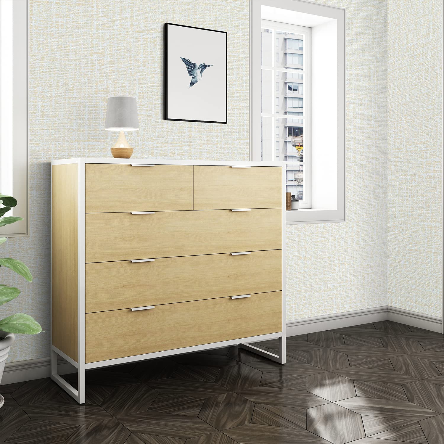 61cm x 10m beige Wallpaper Decor Faux Grasscloth Paper Wall Paper Self Adhesive Removable โ image 6