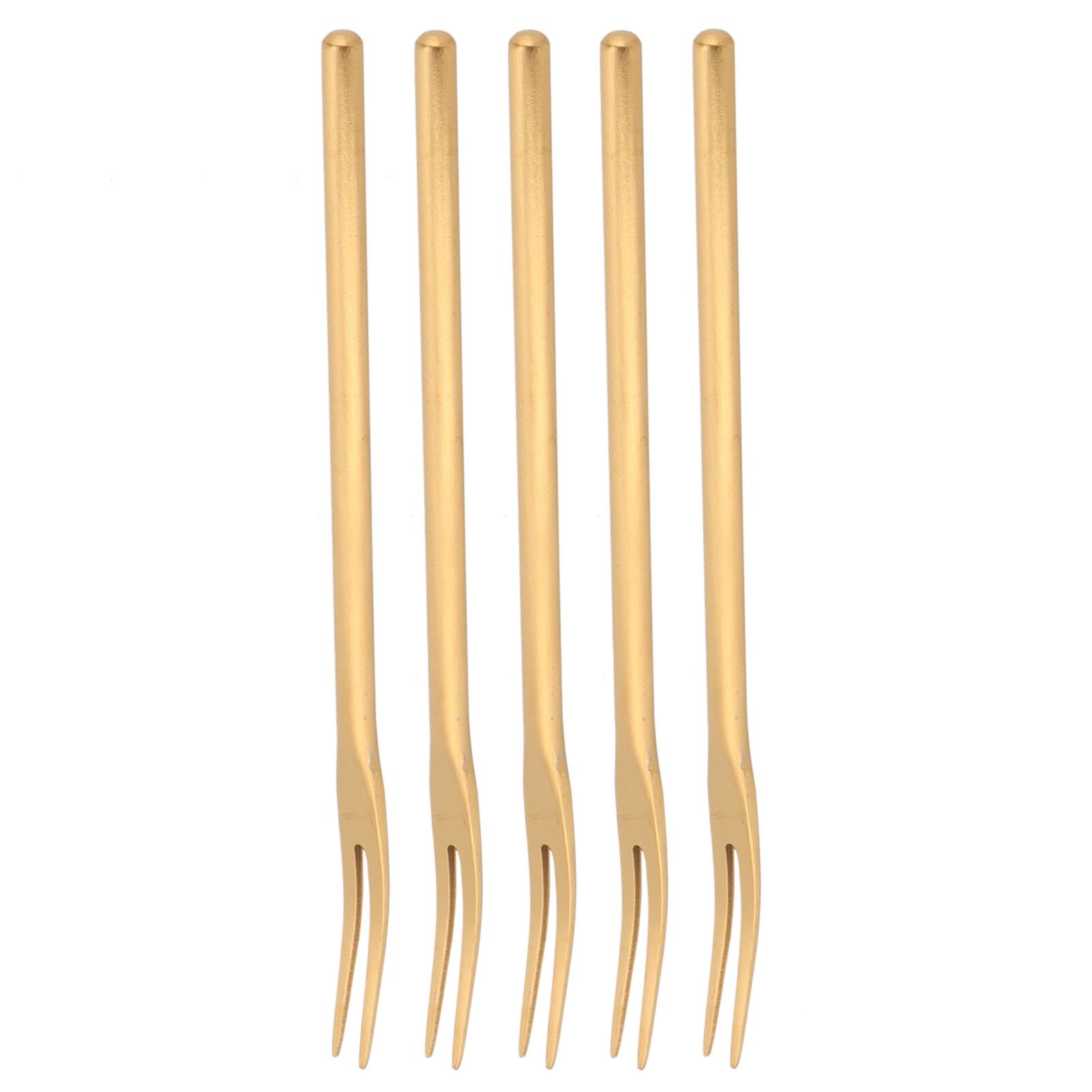 5Pcs Fruit Fork Stainless Steel Originality Cute Dessert Cake Small Fork for Home Bar Office — image 6