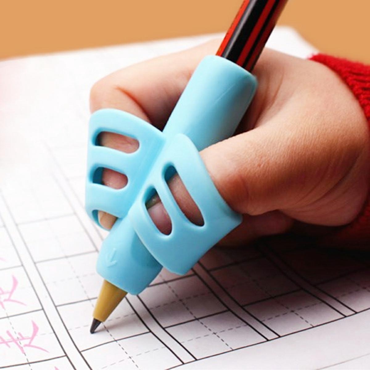 Pencil Grips | Finger Grip Writing Aids for Children & the Elderly | Pencil Holder | Pen Holder | Writing Aids | 2 Pieces — image 2