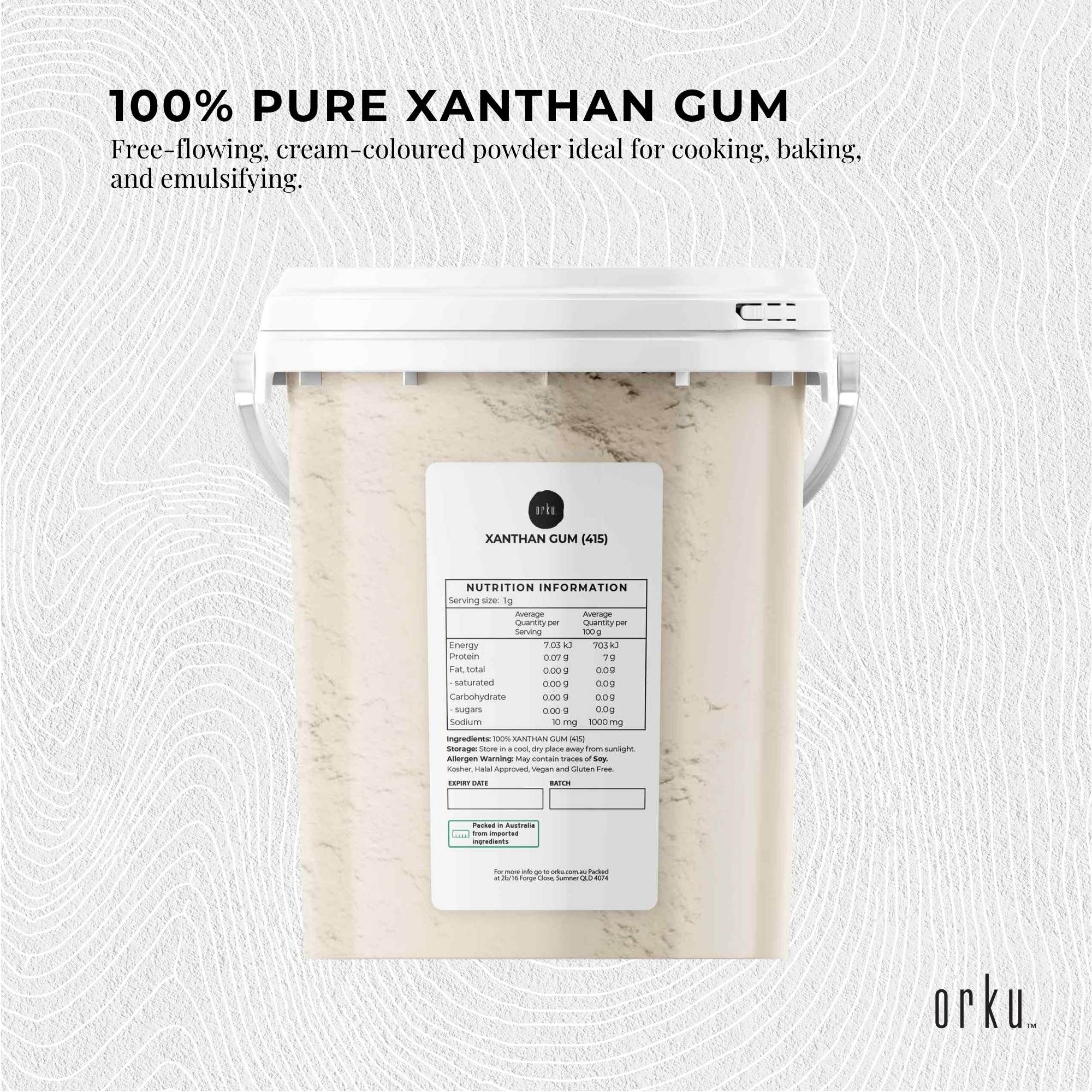 Orku 600g Xanthan Gum Thickener Pure Powder 200 Mesh FCC E415 Food Additive TUB โ image 3