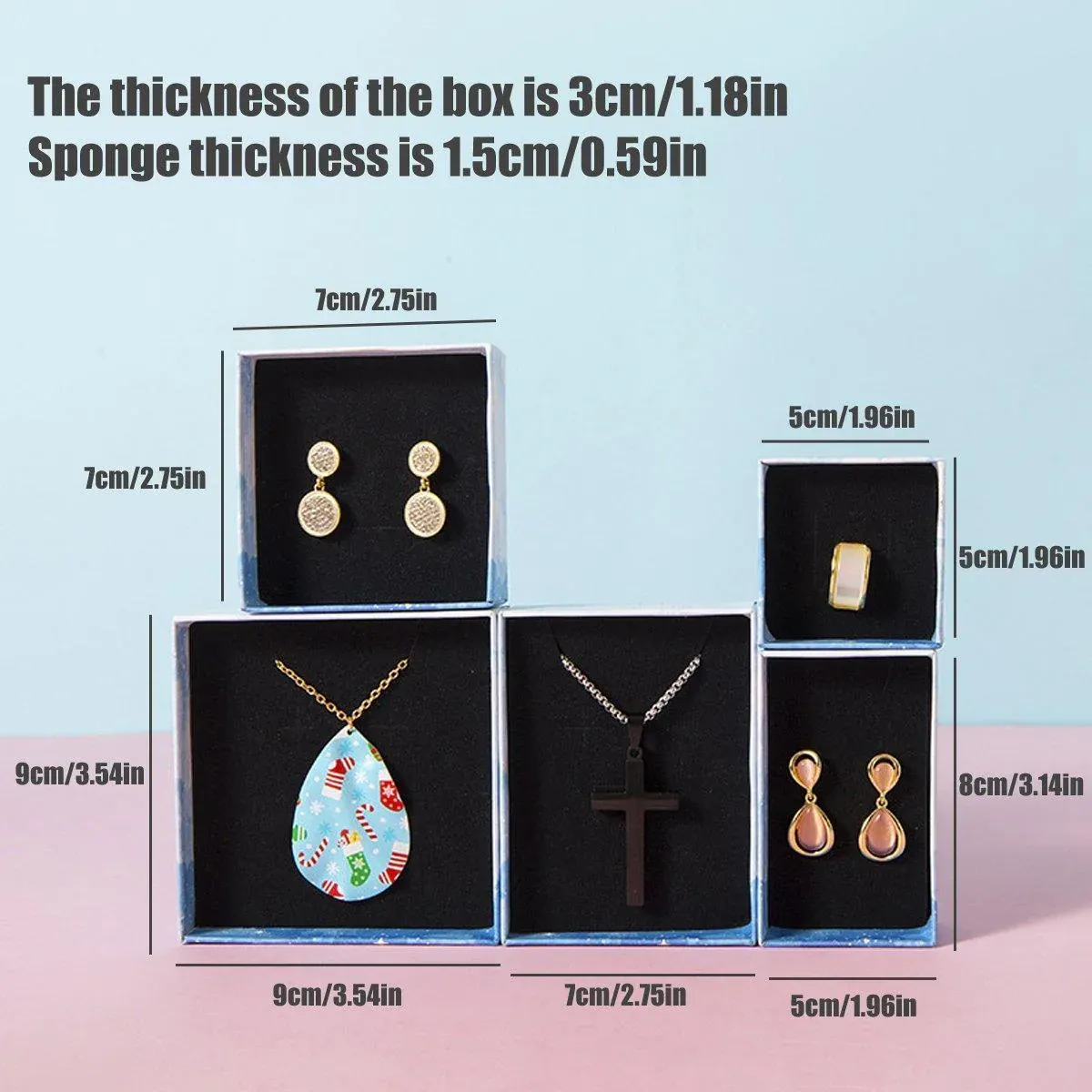 20PCS Cloud Jewelry Box Earrings Necklace Ring Bracelet DisplayOrganizer - 9*9*3cm(Box) — image 4