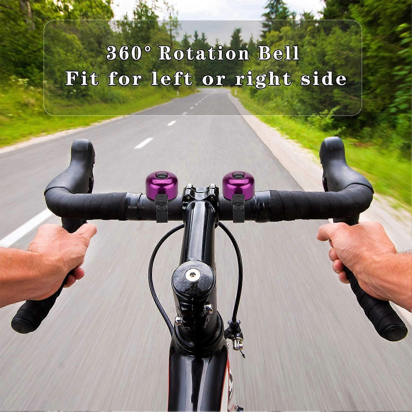 2PCS Bike Bell Bicycle Bell with Loud Crisp Clear Sound, Road and Mountain Bike Bell (Purple) โ image 4
