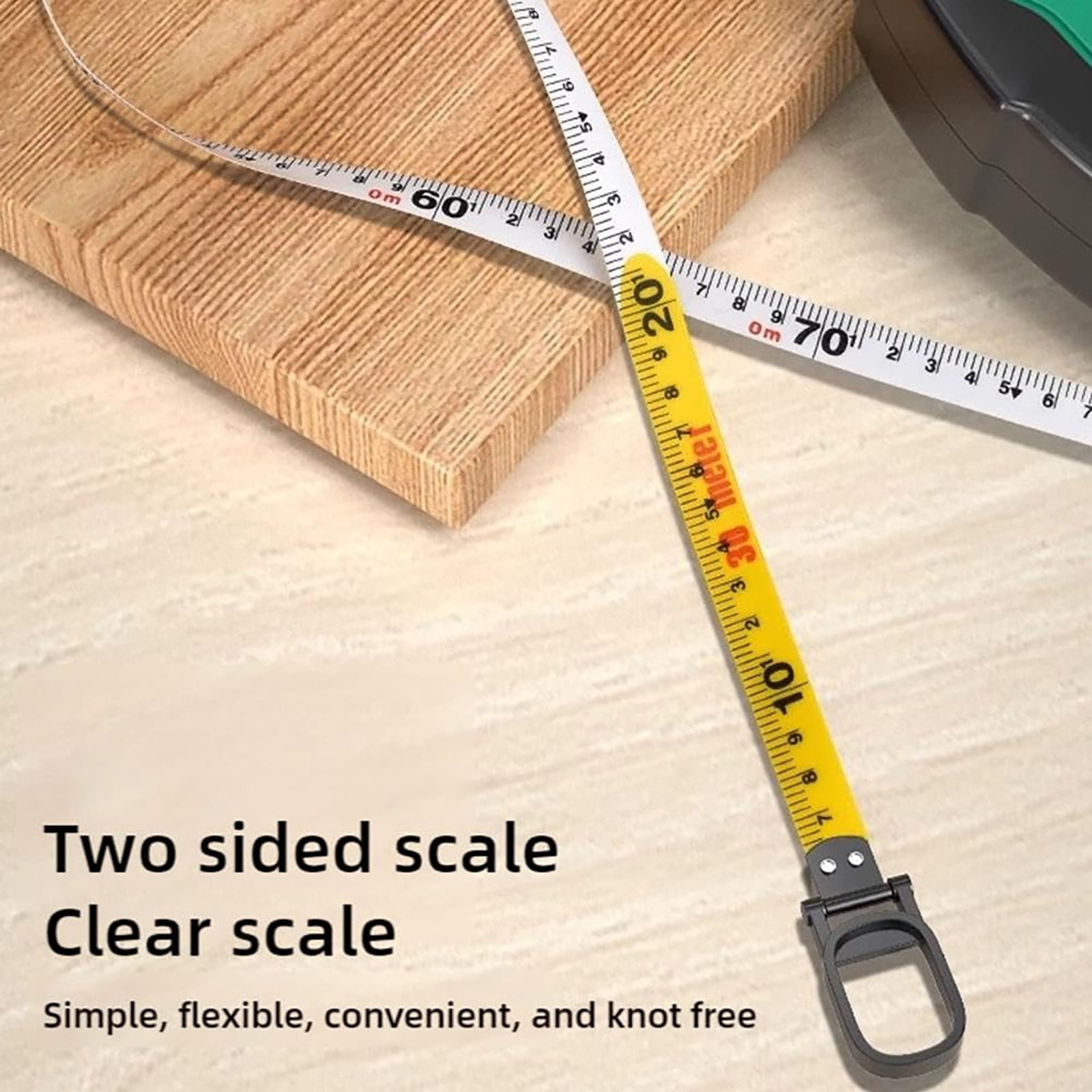 Disc Tape Measure a, 1 20M Measuring Tape Metric Tape Measure Double Scale Soft Leather Ruler Measurement Tape with for Surveying Engineering One Size C — image 4