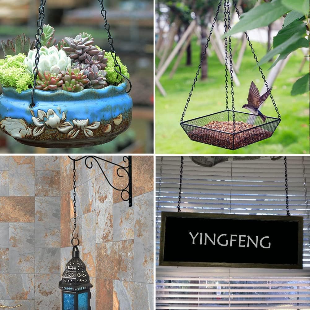 10 Pack 9.5 Inch Black Hanging Chains, Garden Plant Hangers for Hanging Bird Feeders, Billboards, Chalkboards, Basket, Planters, Lanterns, Wind Chimes and — image 5