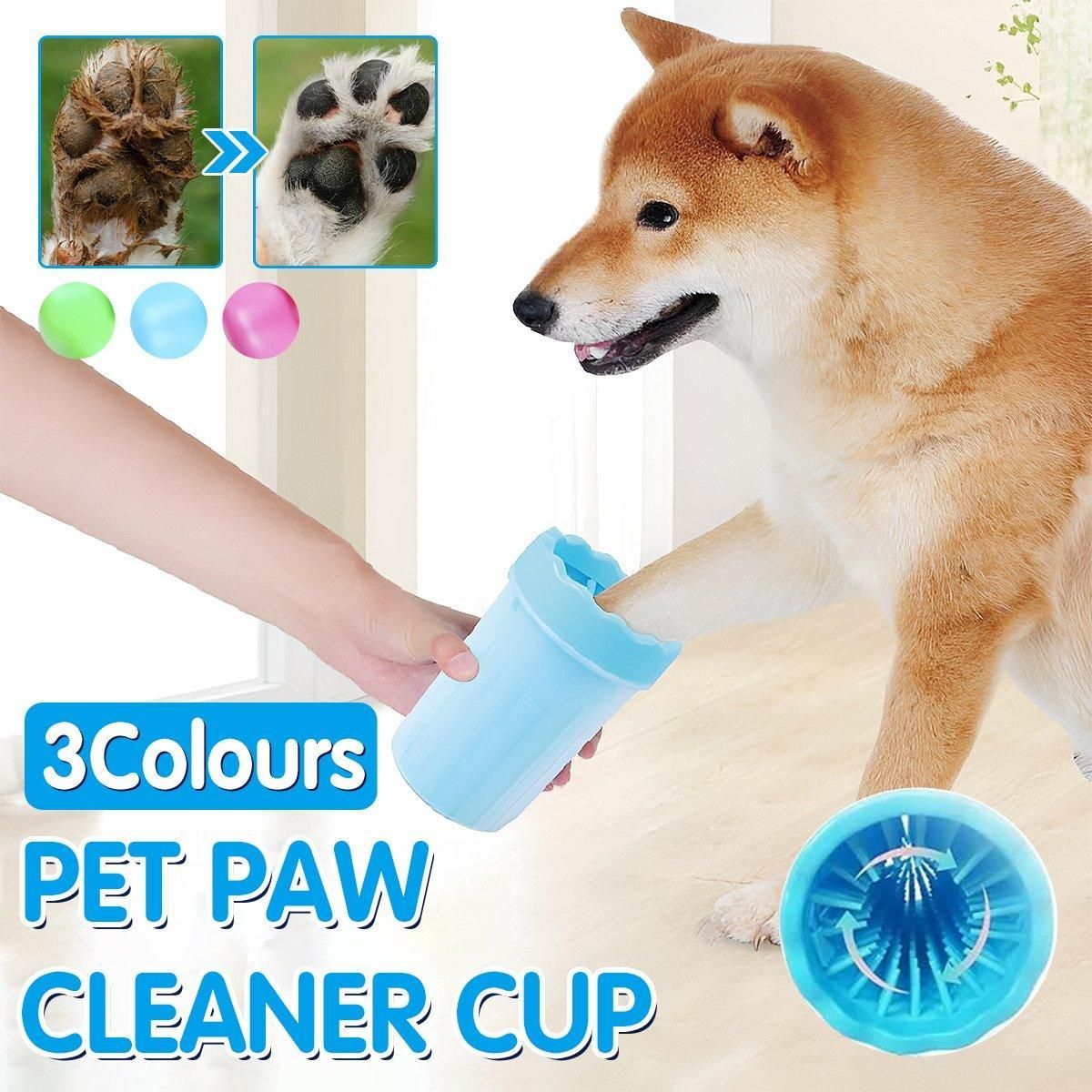 Dog Paw Cleaner Pet cat Foot Washer Cup Feet Clean Brush Cleaning Paws Wash Tool - Blue โ image 2