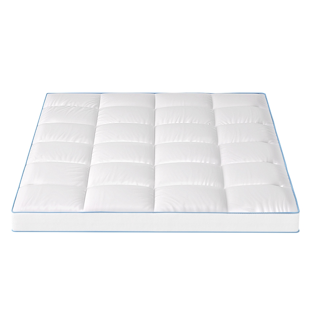 Giselle Bedding 1500GSM Bamboo Pillowtop Mattress Topper 10cm Thick Pad for Back Pain Relief, High Loft Cooling Underlay for Dorm & Guest Bed, 45cm Deep Pocket โ image 3