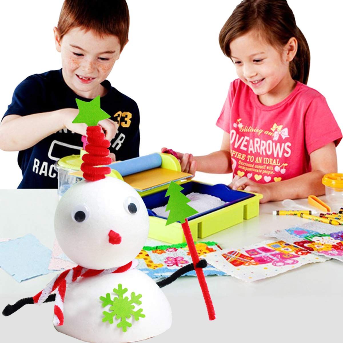2pcs 8cm Large White Foam Balls,Smooth Solid Craft Balls for Christmas DIY Ornaments make whatever you'd like — image 3