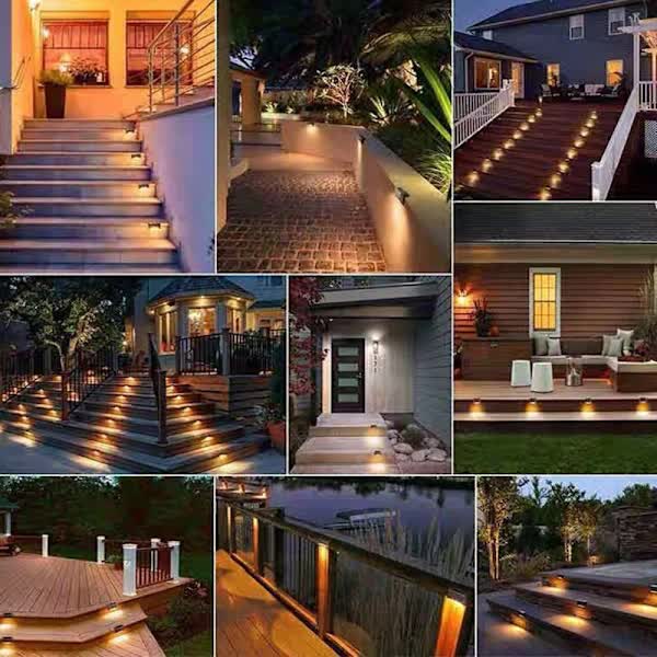 Set of 4 outdoor solar lights, waterproof LED lights for outdoor use — image 3