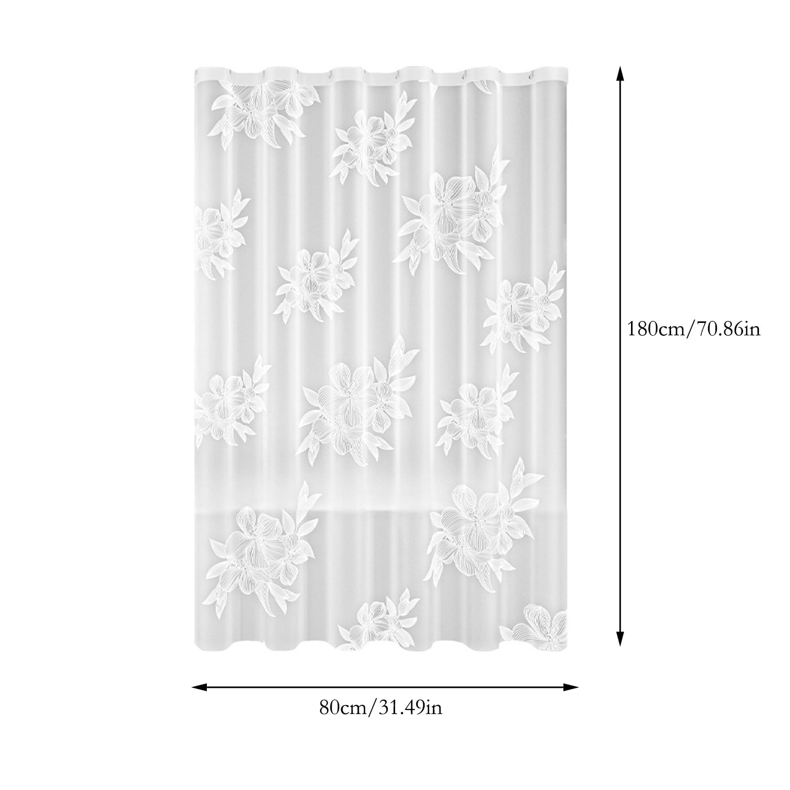 Shower Curtain, 31.5×71 Inch Shower Curtain Liner, Waterproof Plastic Shower Liner, Cute Lightweight Shower Curtain for Bathroom 71×47 in A — image 3