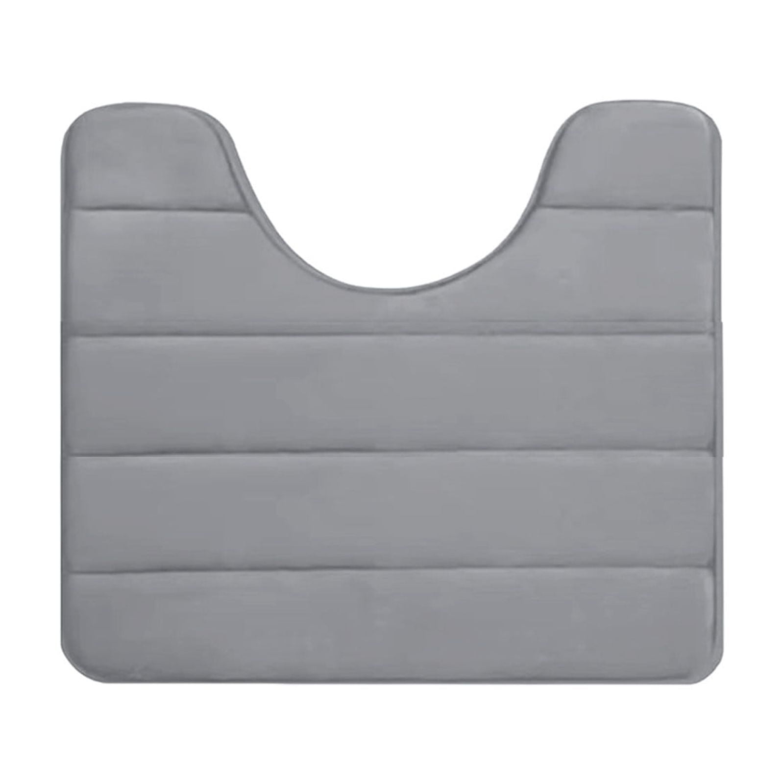 Memory Foam Toilet Rug, Non-Slip Bathroom Rugs, Toilet Rugs U Shaped Washable, Commode Contour Rug, Soft Comfortable Super Water Absorption #1_Gray β image 2