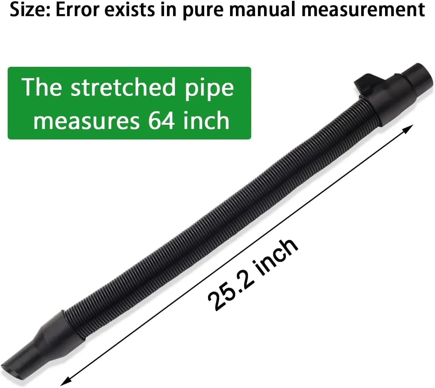 Vacuum Hose Assembly Replacement with Internal Storage Compatible with 18V 28V Wet Dry Vacuums 14 37 0105 Black — image 3