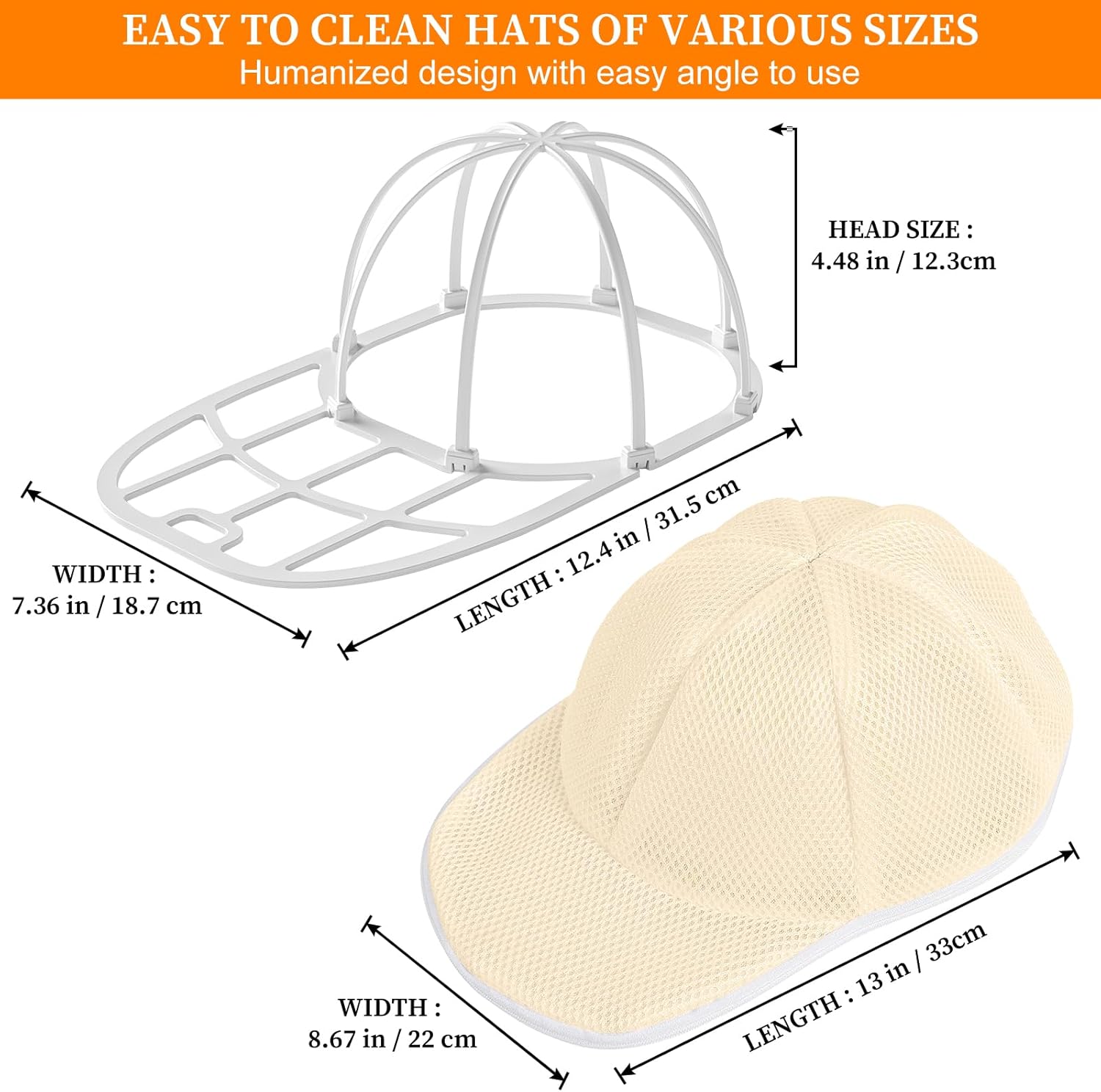Coopahce Hat Washer for Washing Machine, Hats Cleaner for Baseball Caps, Hat Washing Cage Cap Washer, Dishwasher Hat Holder โ image 4