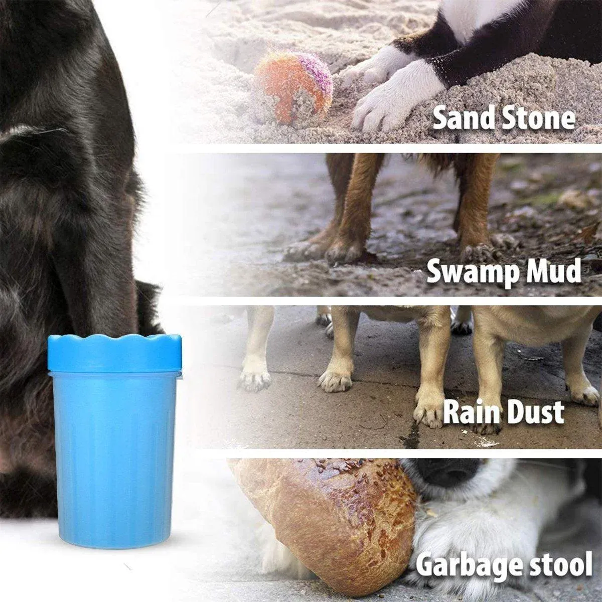 Dog Paw Cleaner Pet cat Foot Washer Cup Feet Clean Brush Cleaning Paws Wash Tool - Green — image 5