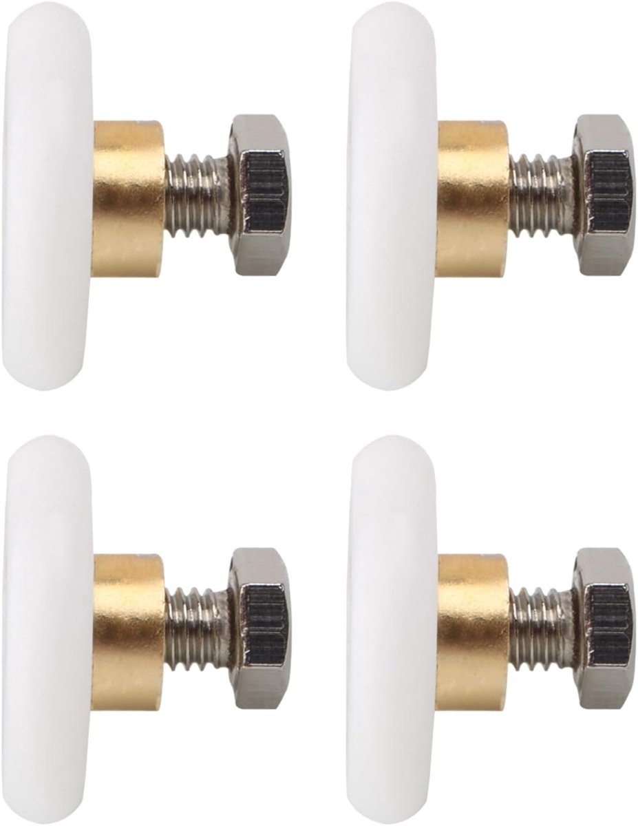4 pieces - Shower door caster - Shower door wheels - Shower wheels - Sliding door wheels - Shower cabin wheels - diameter 19mm - Replacement parts for bathroom