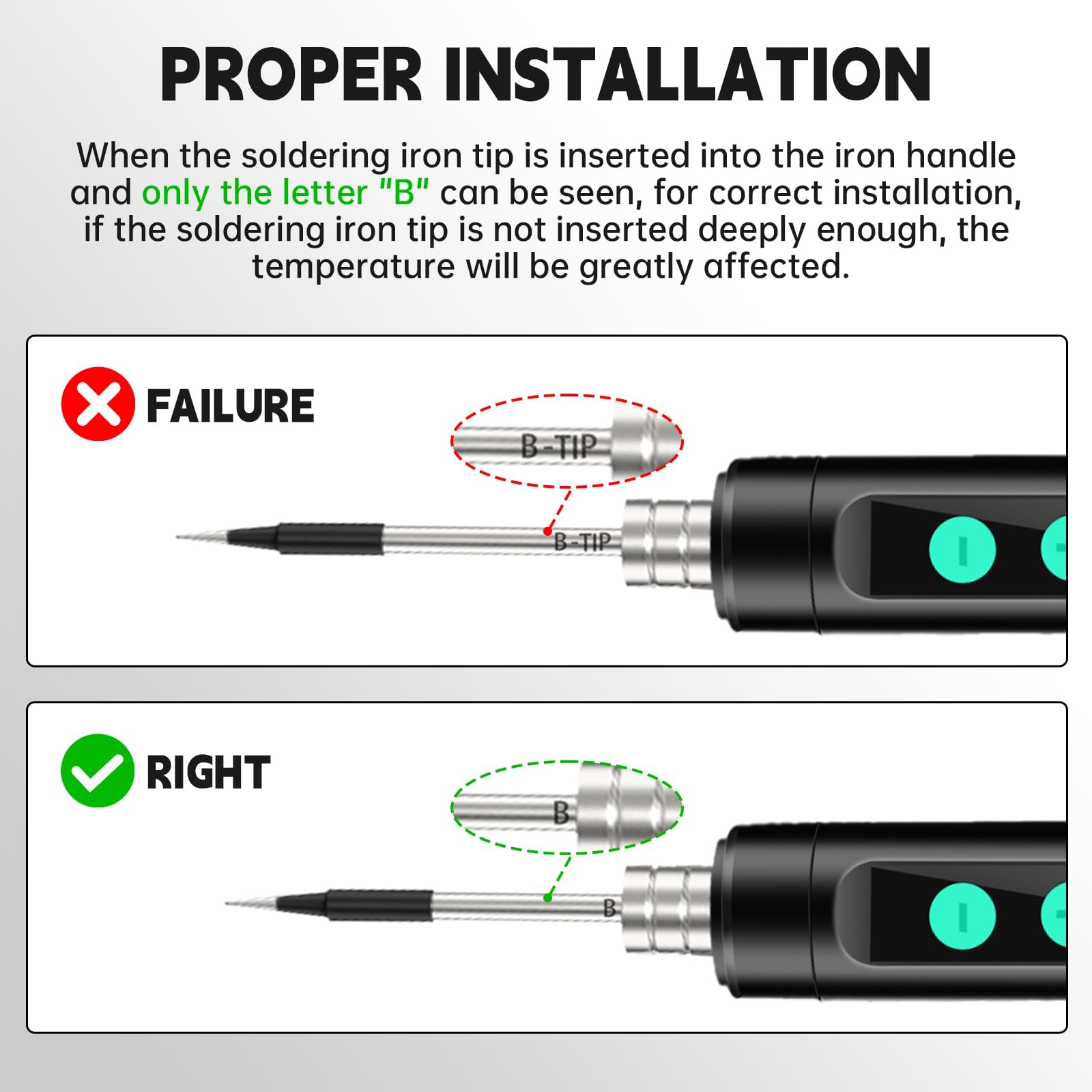 Portable USB-C Soldering Iron Kit – 15W Wireless Electric Soldering Pen with LCD Display, Adjustable Temp 180°C–450°C, 1100mAh Battery, Type-C Charging — image 4