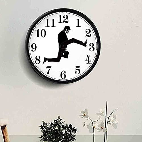 Ministry of Silly Walks Watch Time Clocks for Employees Small Business Creative Wall Clock Clock, Ministry (Black) — image 4