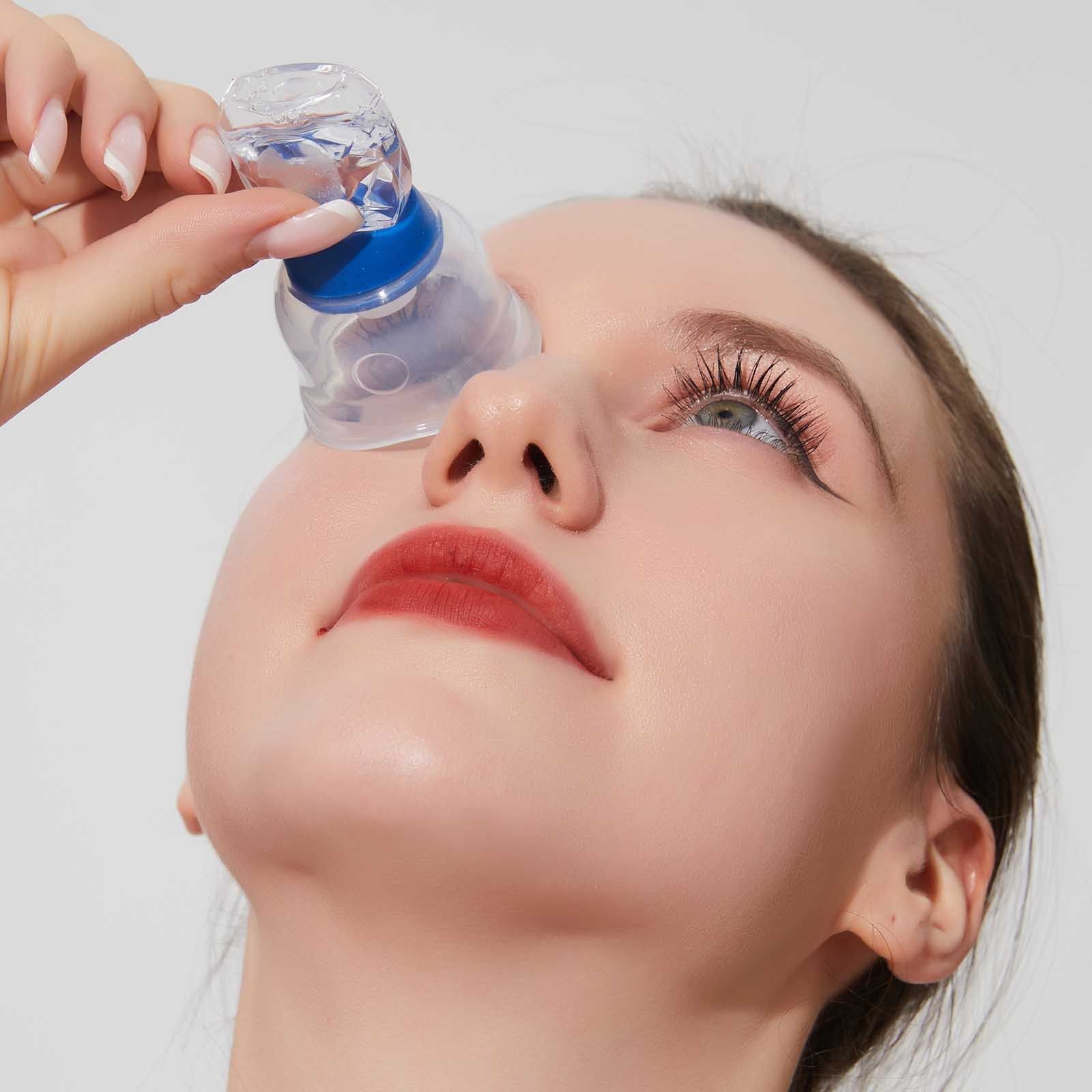 Eye Dropper Adapter, Reusable Ergonomic Dispenser Compatible with Most Standard Bottles, Hygienic One-Hand Operation pink color — image 2