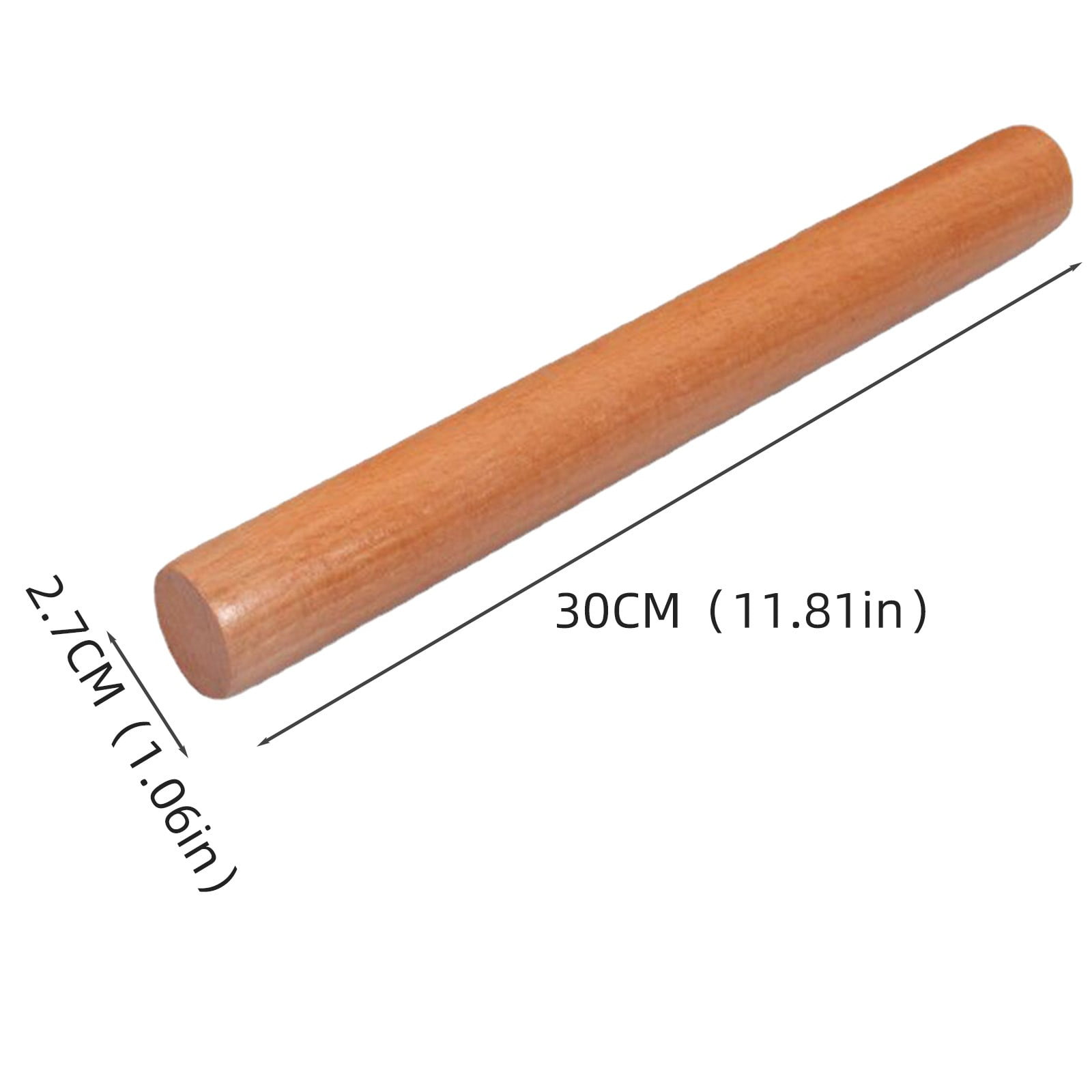 + 1X Rolling Pin, End of Year Clearance: Wooden Pizza Roller, Dumpling Christmas Wooden Silicone Rolling Pin Wood Adjustable Cookie Roll Pin C โ image 2