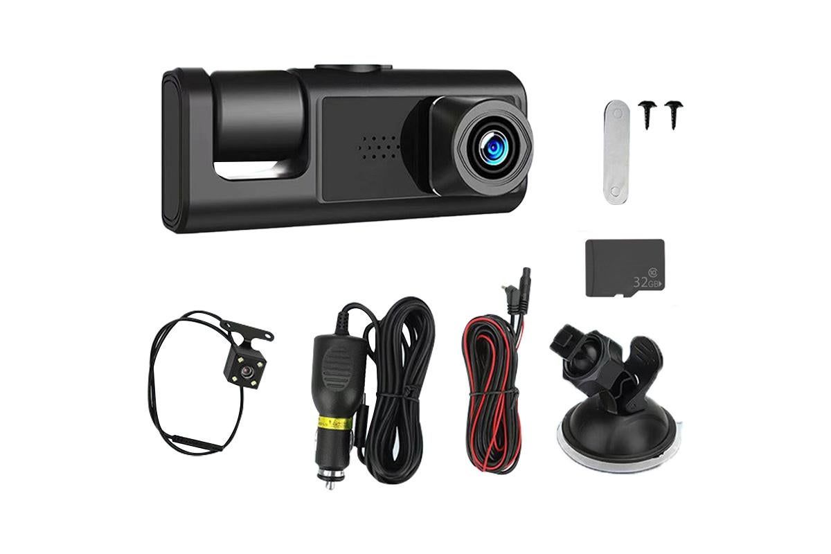 3 Channel Dash Cam Front and Rear Inside with 32GB SD Card 1080P Dash Camera Full HD 170 Degree Wide Angle Dashboard Camera — image 2