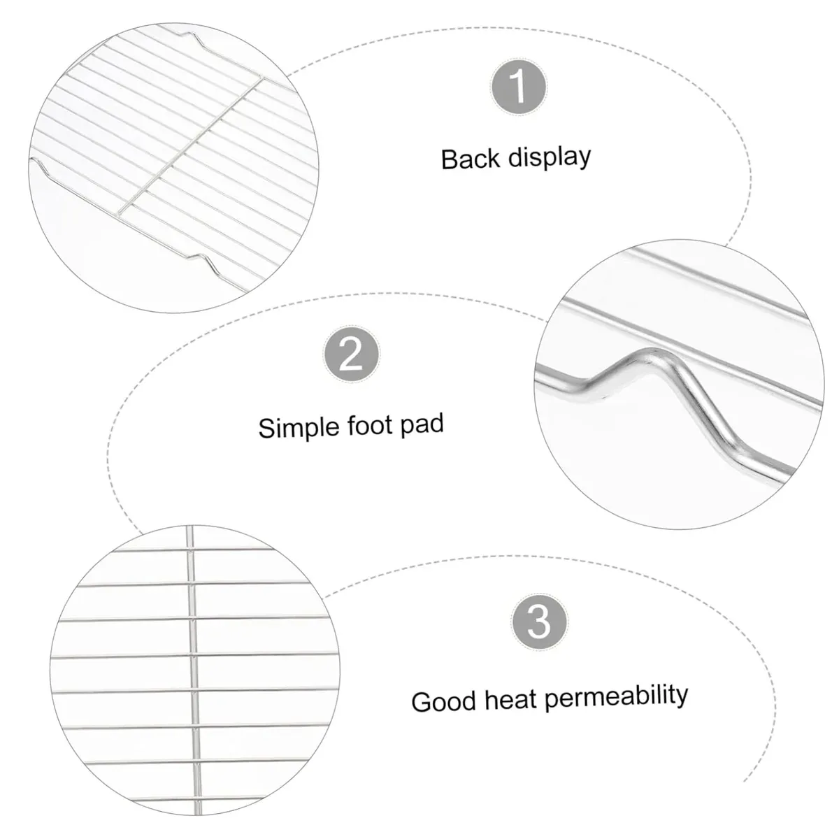 2pcs BBQ Stainless Steel Grill Grate Grid Wire Mesh Rack Cook Replacement Net โ image 4
