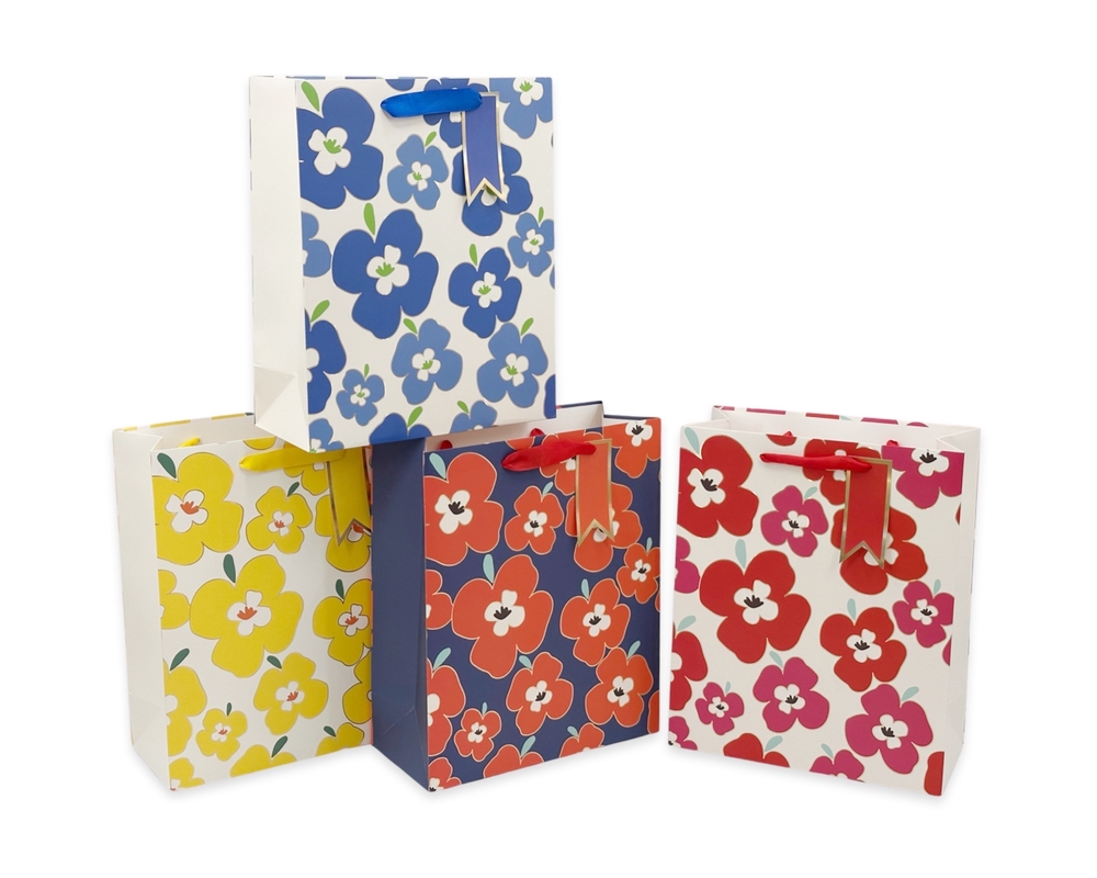bulk 24 Large Accent Groovy Gift Bag Assorted 32cm