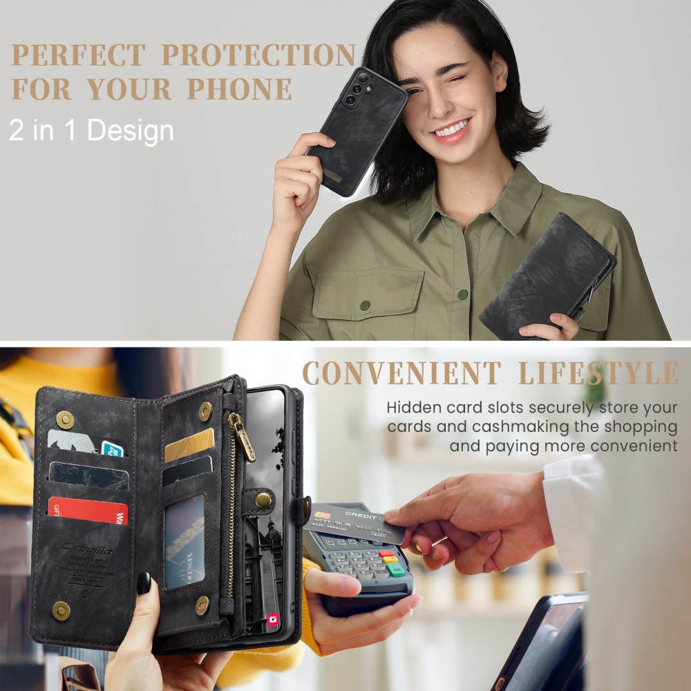 CaseMe Multi-Slot 2 in 1 Wallet Case Galaxy S25 Black — image 6
