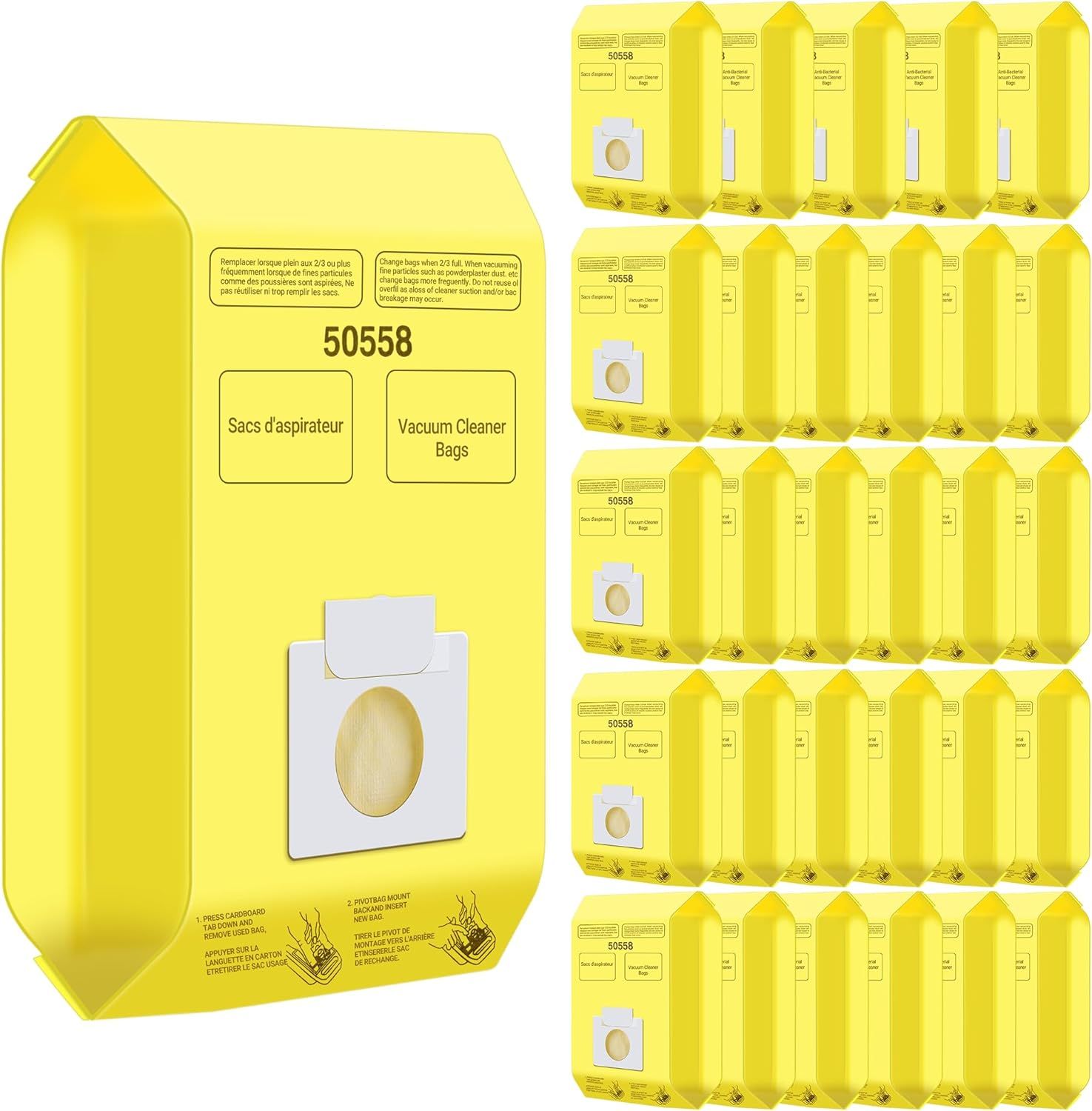 30 Pack Vacuum Cleaner Bags it or Kenmore Canister Type C/Q 5055 50555 50557 50558 and Pana·sonic Type C-5 C-18, 200 Series, 400 Series, 600 Series, 700