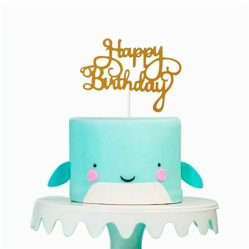 Happy Birthday Cake Topper Colour Printed Acrylic Party Decorations - Black-Deer โ image 4