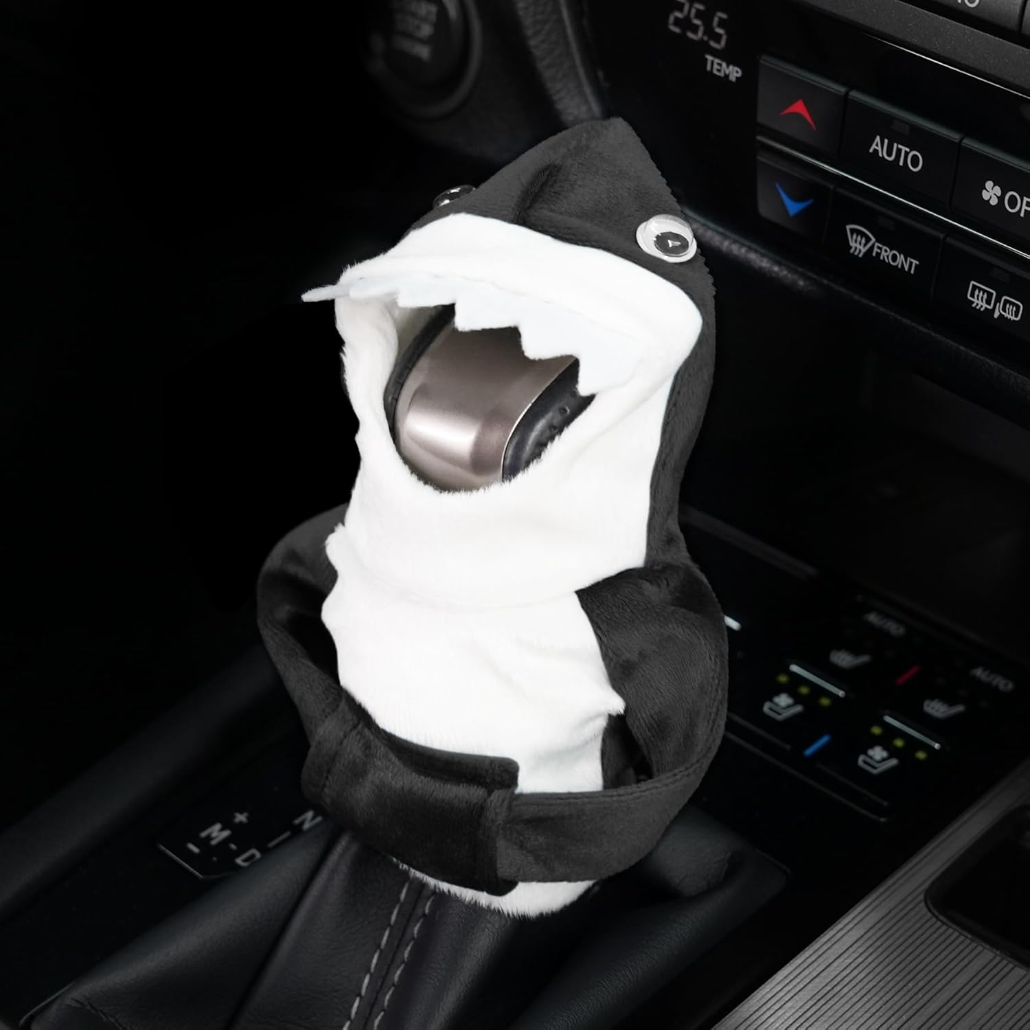 Car Gear Shift Cover, Universal Hoodie, Cute Shark Cover for Knob Protection, Automotive Interior Gadgets, Accessories Women and Man Gifts Black
