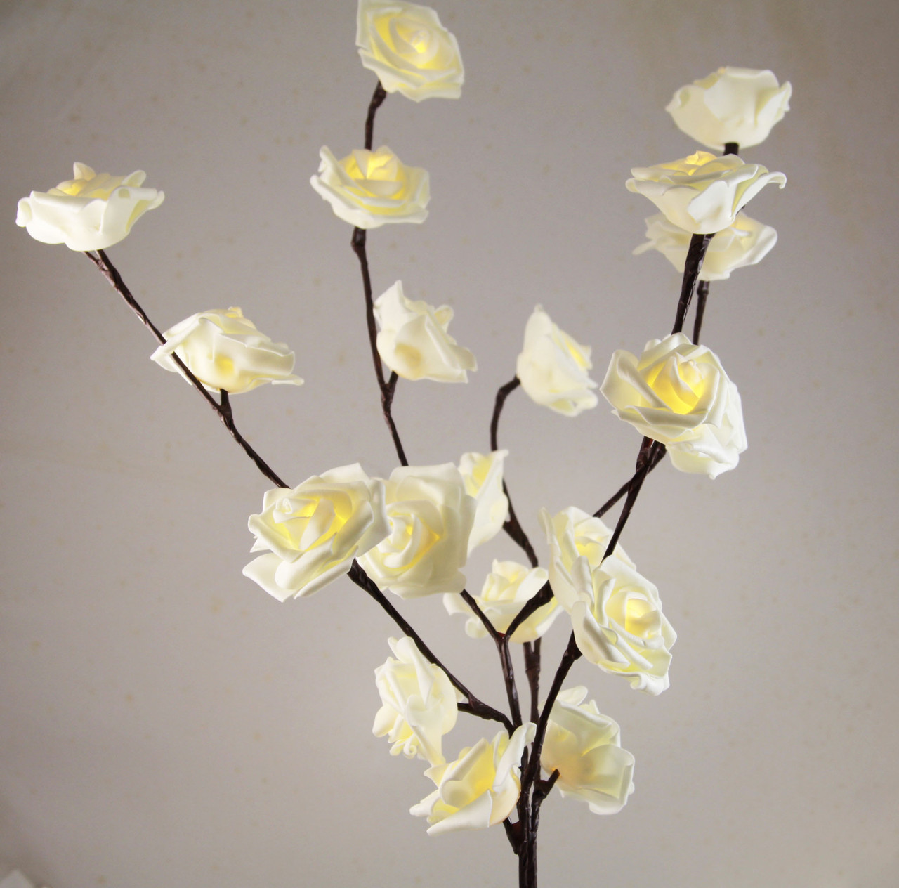 1 Set of 50cm H 20 LED White Rose Tree Branch Stem Fairy Light Wedding Event Party Function Table Vase Centrepiece Decoration โ image 4