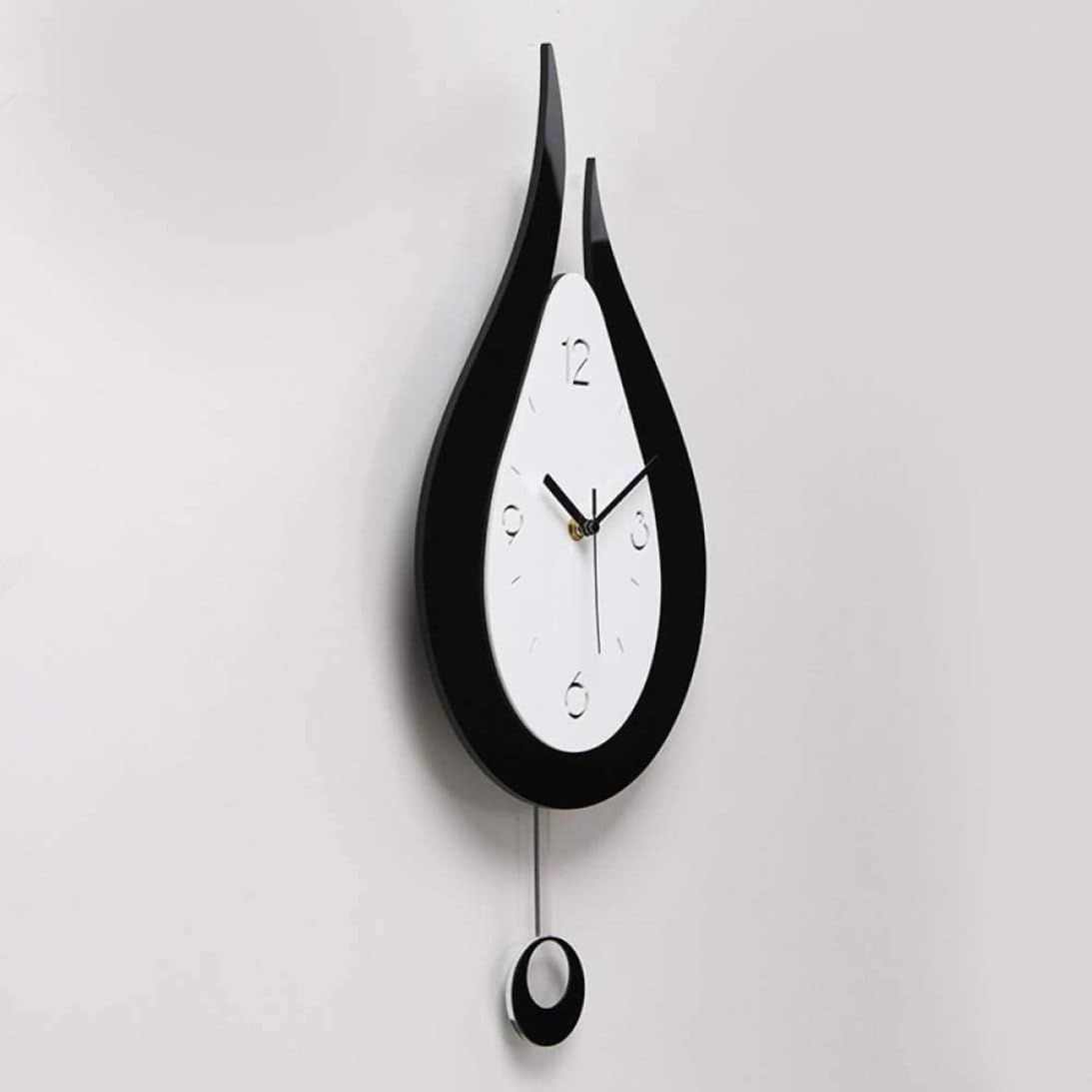 Wall Clock Battery Operated Silent Non-Ticking Wall Clocks,Water Droplet Design Acrylic Swing Wall Clock for Indoor Kitchen — image 2