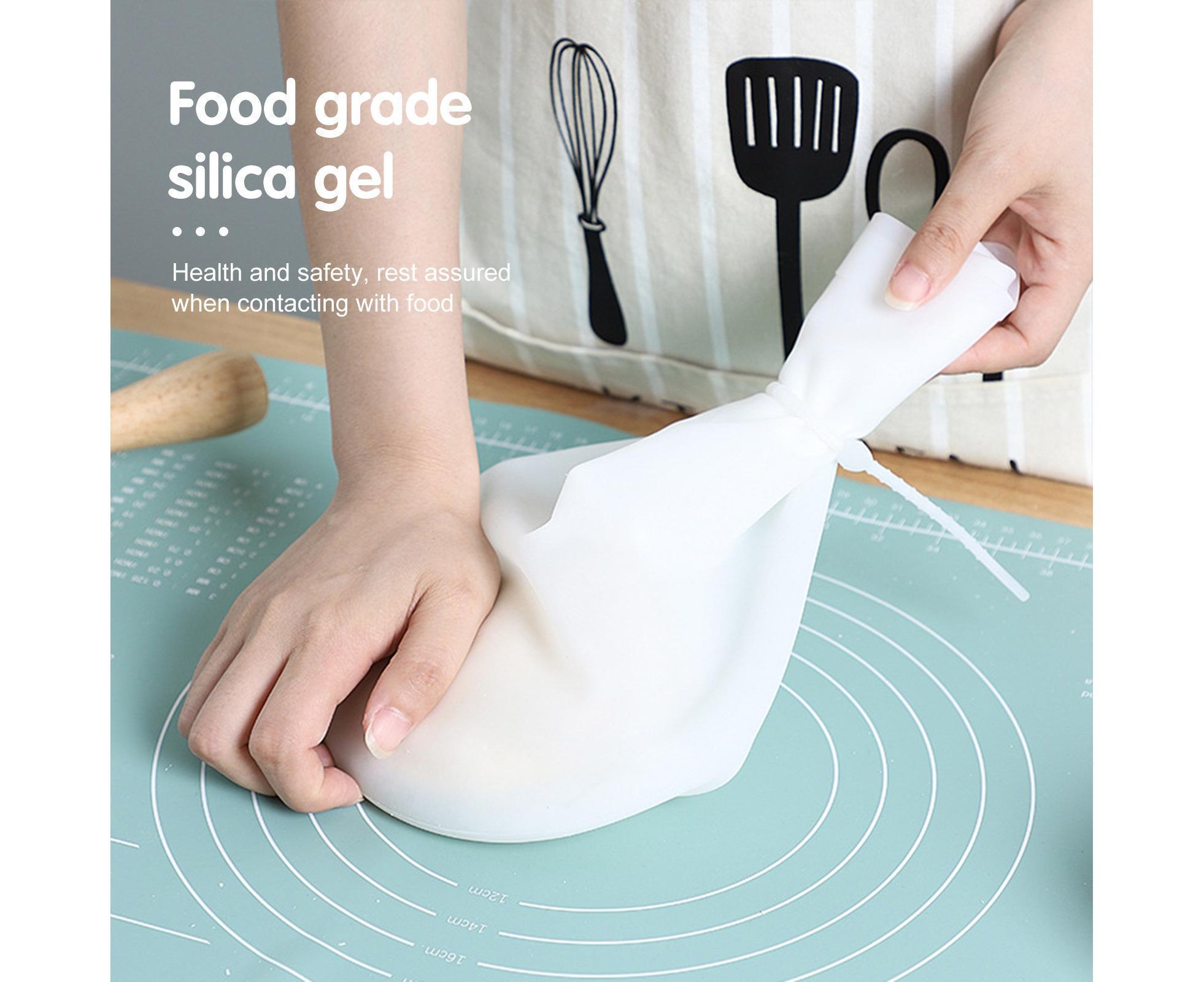 Kneading Dough Bag Food Grade Non-stick Silicone Non-deformation Flour Mixing Bag Baking Tool-L — image 2