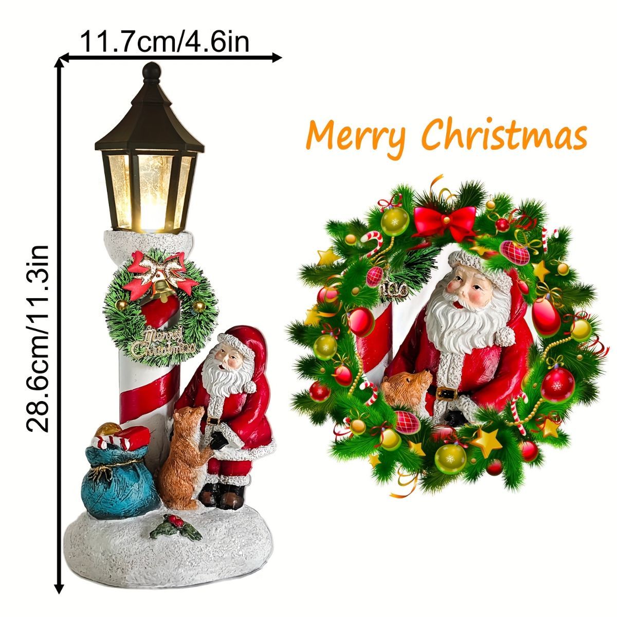 Christmas Lanterns Christmas Night Lights Holiday Decor Santa Night Lights - White - Size 2 โ image 6