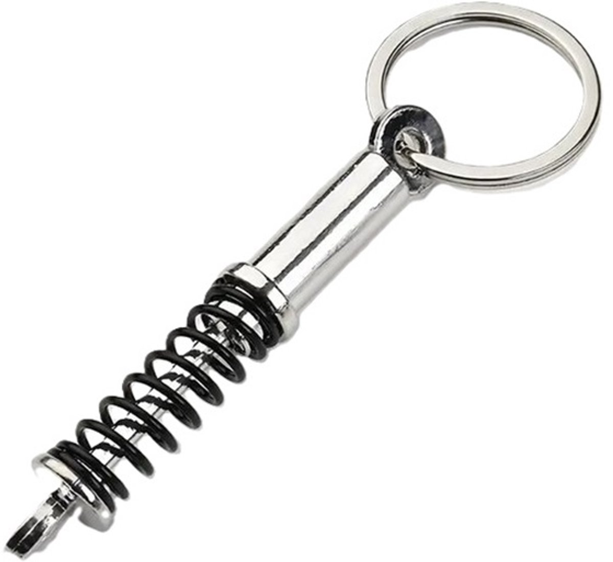 Car Shock Absorber Keychain | Car Key Holder | Shock Absorber Spring Keychain | Universal | Car Accessories | Black