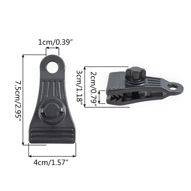 10Pcs Tarp Clips Lock Grip Tarp Clamps Pool Cover Clips Tent Fasteners Holder for Awnings Outdoor Camping β image 6