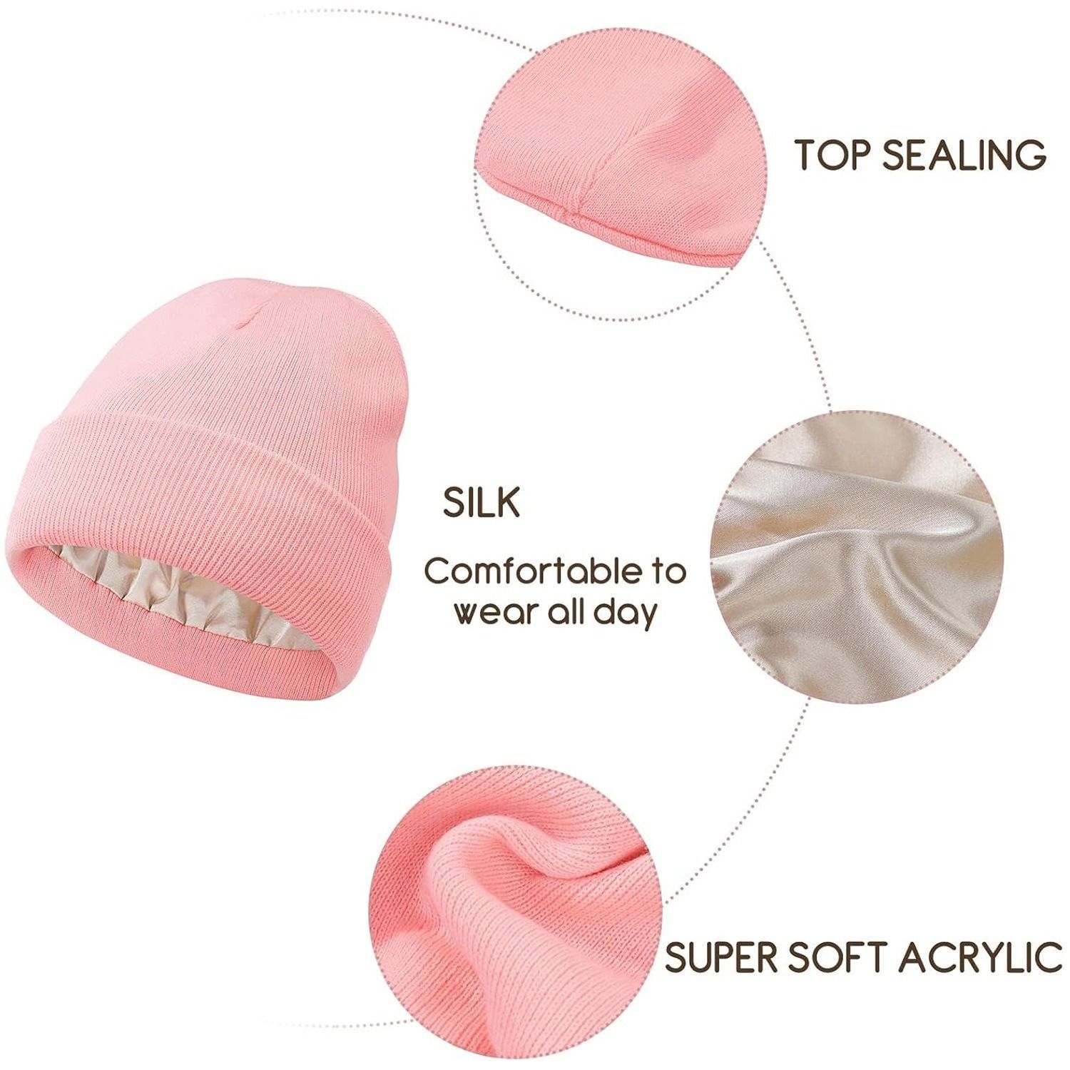 2Pcs Knit Beanie Black 01 โ image 5