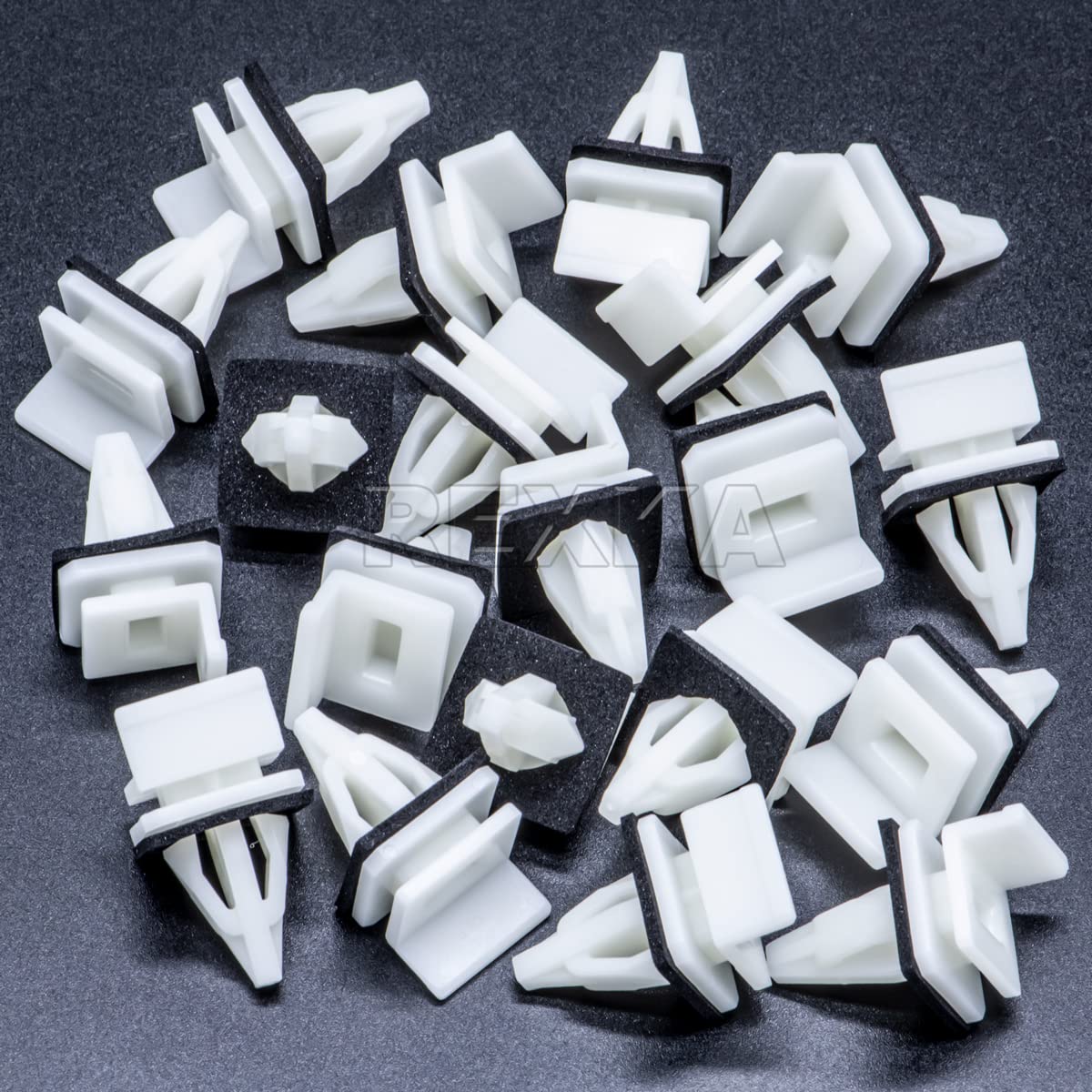 Rexka 20pcs Rocker Panel Moulding Clip for Honda Acura 91513-SM4-000 Accord, Civic, Civic Del Sol, Cr-v, Element, Odyssey, Pilot, Prelude, CL, Integra, Legend — image 2