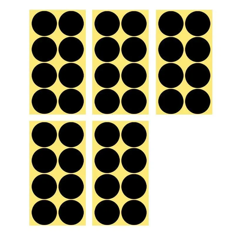 8/13/25/50mm Colour Sticker Dots Adhesive Round Labels Circular Scrapbooking Black - 50mm 8 Dots - 5 Sheets