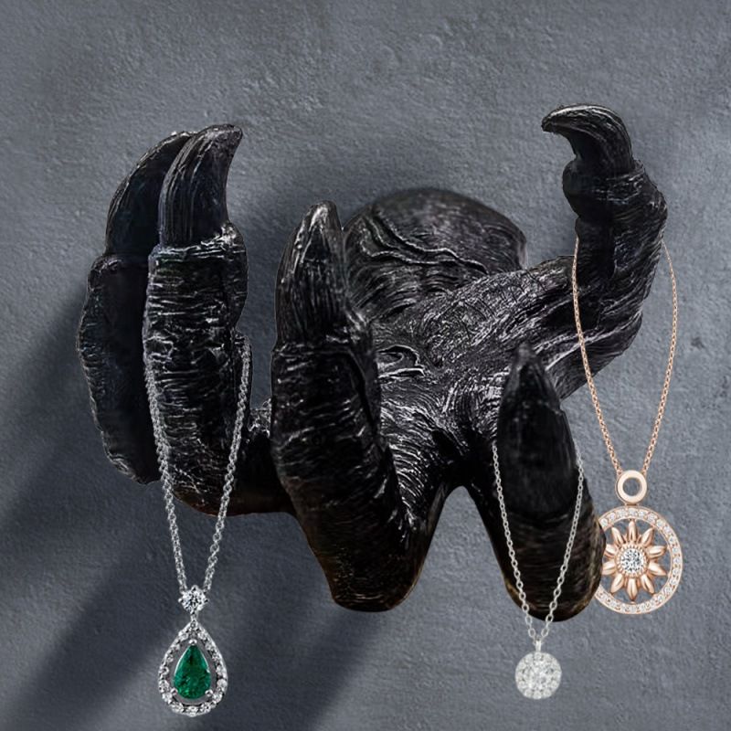 Witch's Demon Hand Wall Hanging Statues,Aesthetic Art Sculpture, Resin Retro Art Hanging Design Mounted Hang Decoration Creative — image 3