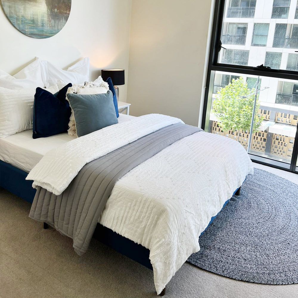 Velvet Blue Bed Frame – Single — image 6