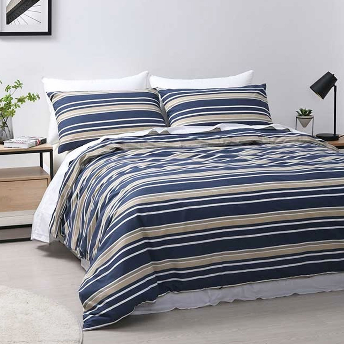 Jason Brighton Midnight Blue Quilt Cover Set King — image 3