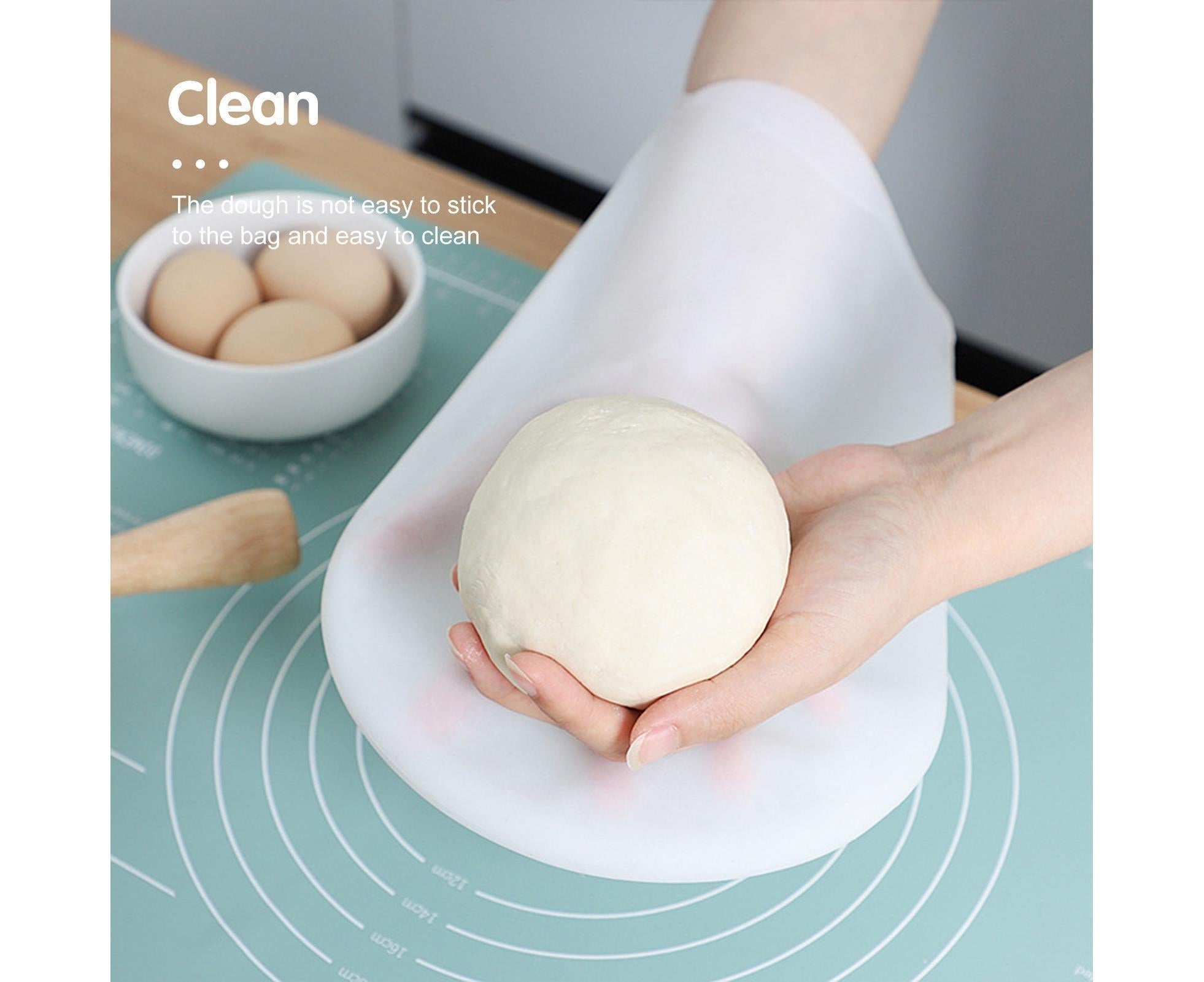 Kneading Dough Bag Food Grade Non-stick Silicone Non-deformation Flour Mixing Bag Baking Tool-L — image 4