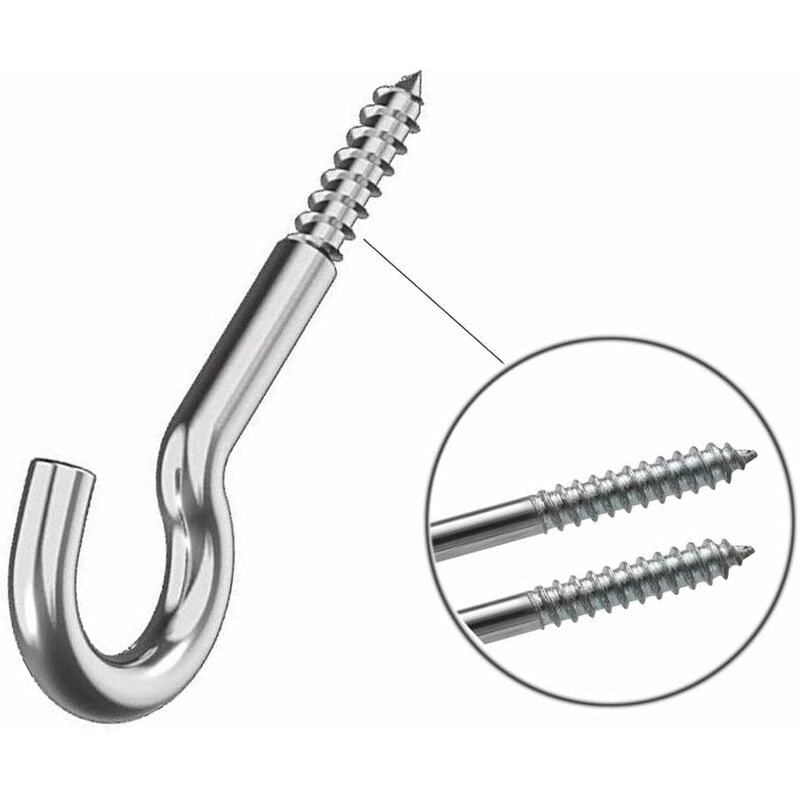 10 pcs Eyebolts, Eye Screws, Stainless Steel Screw Hooks, With 10 pcs Dowels Kit, 5 65Mm, For Chandeliers, Crafts โ image 3
